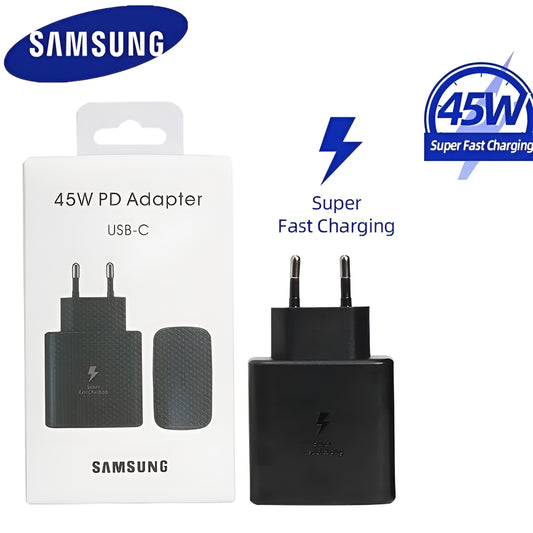 Samsung 45W PD Super Fast Charger | Type-C Travel Adapter (Black)