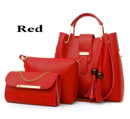 Elegant & Versatile Collection, 3-Piece Handbag Set - Soft Leather