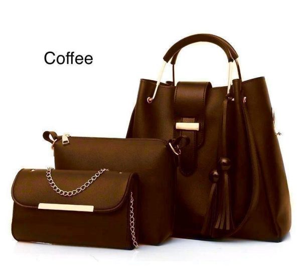 Elegant & Versatile Collection, 3-Piece Handbag Set - Soft Leather